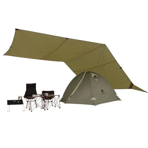 GEERTOP 17x10 ft Waterproof Camping Tarp PU3000mm