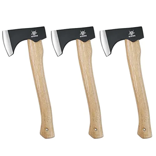 WICING 14-Inch Throwing Hatchet 3-Pack High Carbon Steel