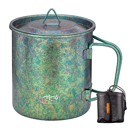 TiTo Titanium 450ml Ultralight Folding Handle Camp Cup