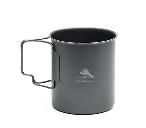 TOAKS 450ml Titanium Cup Ultralight 48g Camping Mug