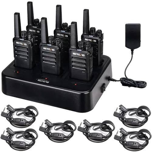 Retevis RT68 6-Pack FRS Radios with Multi-Unit Charger
