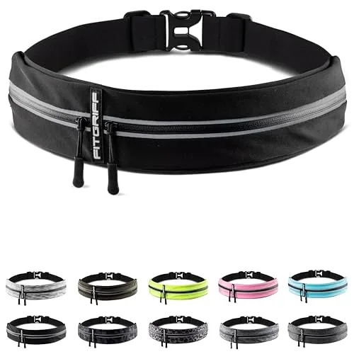 Fitgriff Running Belt - Dual-Pocket Phone & Key Pouch