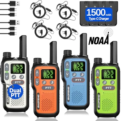 BAOFENG GT-18 FRS Walkie Talkies 4-Pack USB-C
