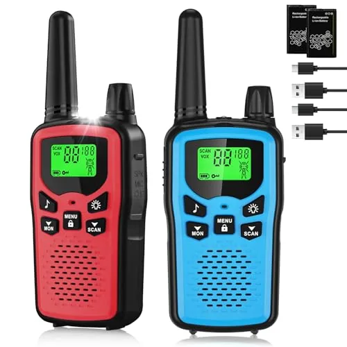 JIANUA T8 Rechargeable FRS Walkie Talkies 2-Pack