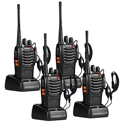 pxton PX-888S 16-Channel Rechargeable Walkie Talkies 4-Pack