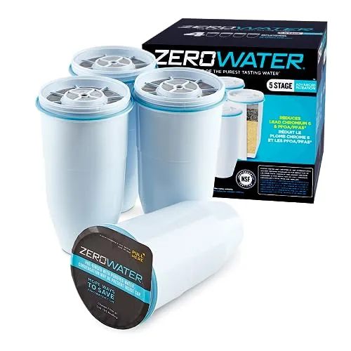 ZeroWater 5-Stage Ion Exchange Replacement Filters 4-Pack