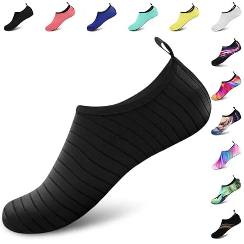VIFUUR Barefoot Water Shoes Quick-Dry Slip-On Aqua Socks