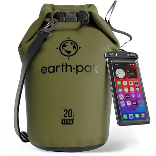 Earth Pak Roll-Top Dry Bag with Phone Case