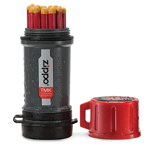 Zippo Typhoon Match Kit Waterproof 15-Match Survival Case