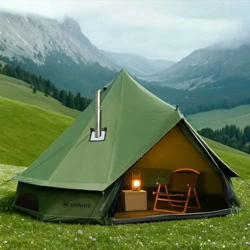 ShinHye Canvas Bell Tent with Stove Jack 4-Season