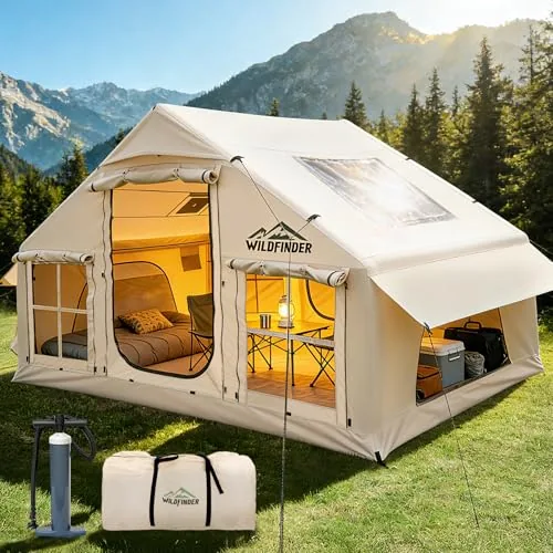 WildFinder Inflatable Hot Tent with Skylight 4-6 Person