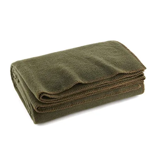 Ever Ready First Aid 80% Wool Military Blanket 66x90
