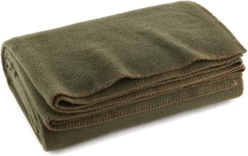EverOne 80% Wool Fire Retardant Military Blanket 66x90