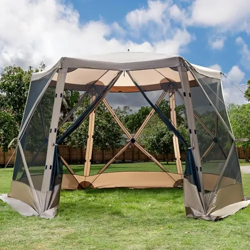 EVER ADVANCED 11.5x9.8 ft Pop-Up Screen House Tent