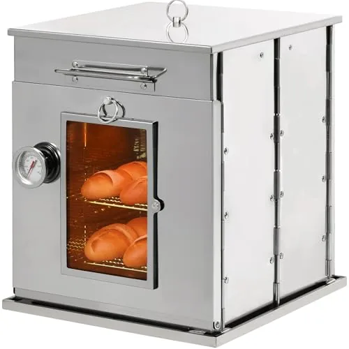 REDCAMP Foldable 2-Tier Camp Oven 14" Stainless Steel