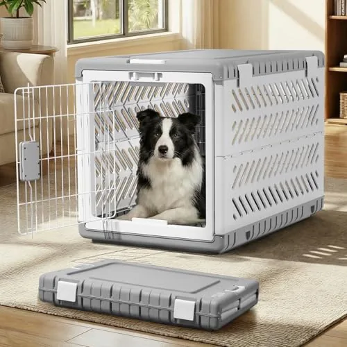 Gardner Pet 36" Collapsible Dog Crate with Wheels