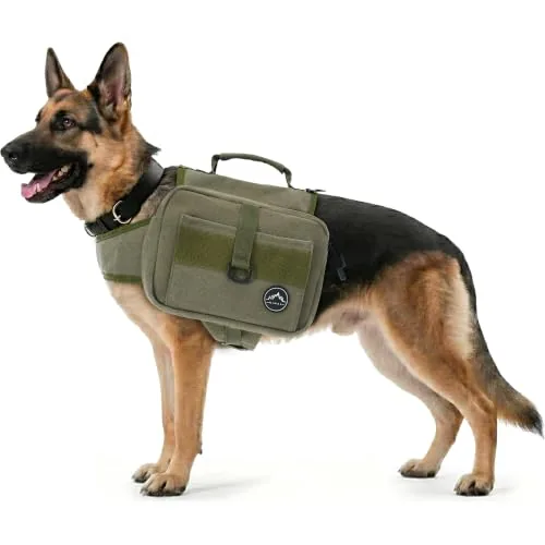 Himal Outdoors Tactical Dog Saddle Backpack Green