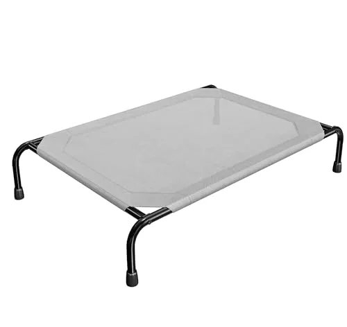 Simple Trending XL Raised Dog Cot, Waterproof Grey