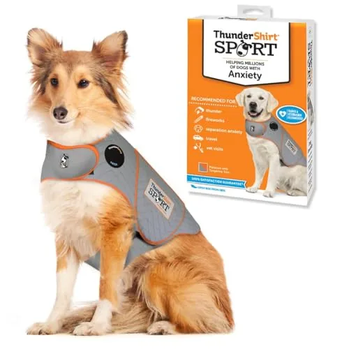 ThunderShirt Sport Dog Anxiety Vest Large Platinum