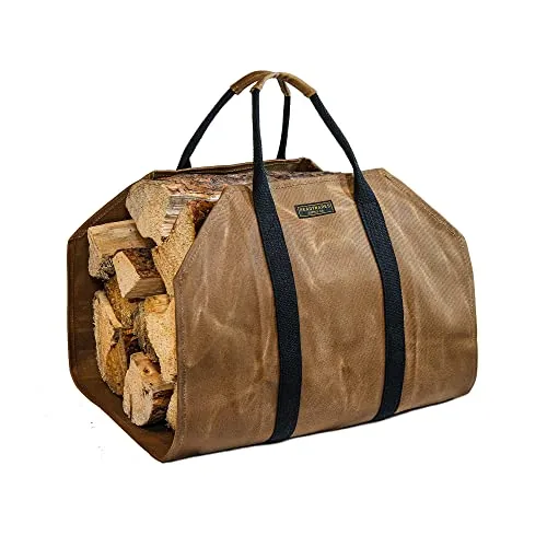 Readywares Waxed Canvas Firewood Carrier Tan 39x18in
