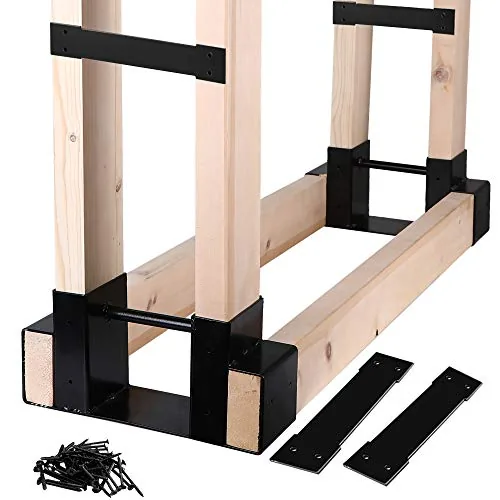 MOFEEZ Adjustable Firewood Log Storage Rack Bracket Kit