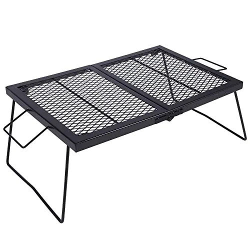 REDCAMP Folding Campfire Grill Heavy-Duty Steel Grate