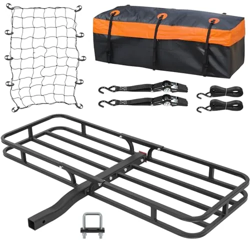 WEIZE 53x19" Hitch Cargo Basket 500LB with Accessories