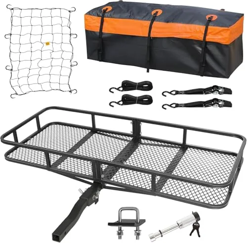 WEIZE 60x20" Folding Hitch Cargo Carrier 500lb Cap