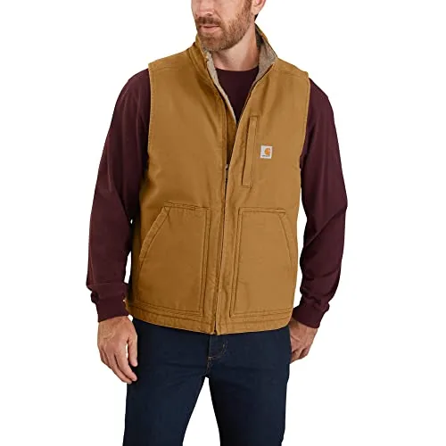 Carhartt Washed Duck Mock-Neck Sherpa-Lined Vest