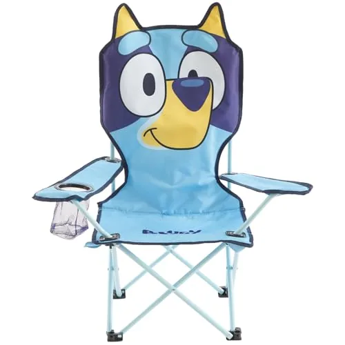 Idea Nuova Bluey Kids Folding Camp Chair with Cup Holder