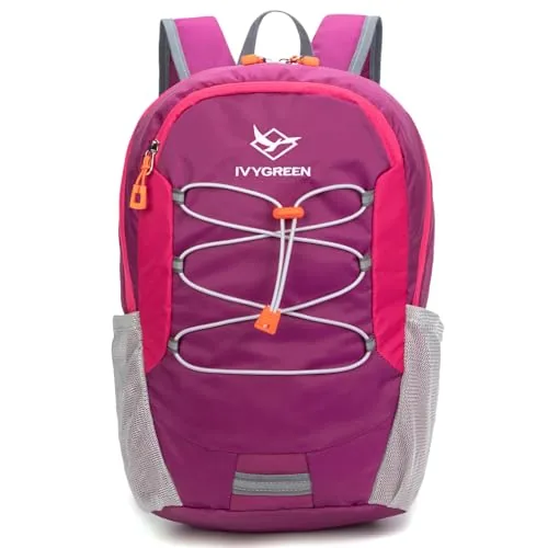 IVYGREEN Kids Hiking Backpack 14L Safety Features Purple