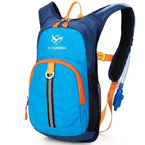 IVYGREEN Kids Hydration Backpack 1.5L Bladder Blue S