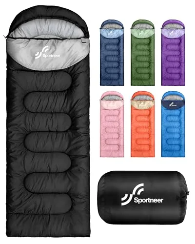 Sportneer Compact Sleeping Bag 3-Season Waterproof