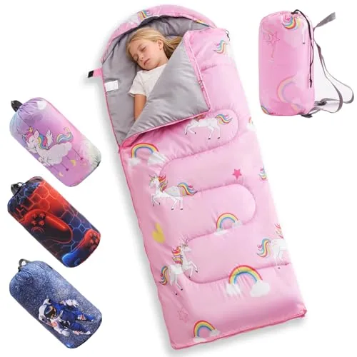 tuphen Kids 3-4 Season Sleeping Bag with Backpack Sack