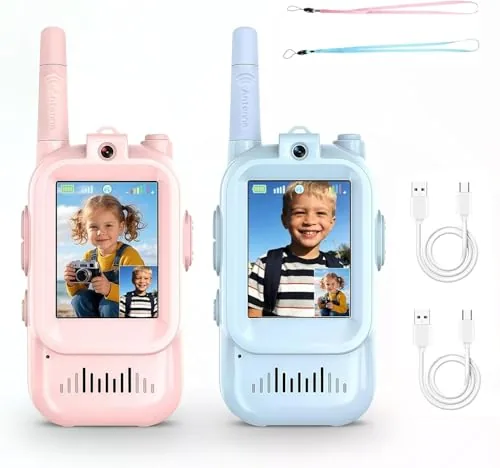 eMjollRay Video Walkie Talkies for Kids 2-Pack