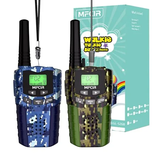 Mfcir Kids Walkie Talkies 2-Pack with Rechargeable Battery