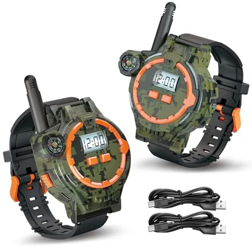 Zeeloopbee Kids Walkie Talkies with Flashlight 2-Pack