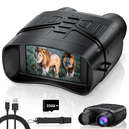 Vtiisamao 4K Night Vision Binoculars with 3-inch Screen