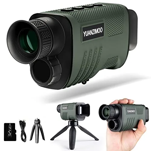 YUANZIMOO Night Vision Monocular 8X Zoom with 32GB Card