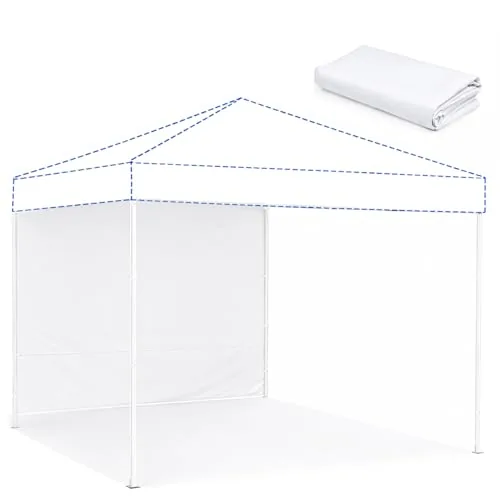 KPROE 10x10 Pop-Up Canopy Sidewall, 300D Oxford, White