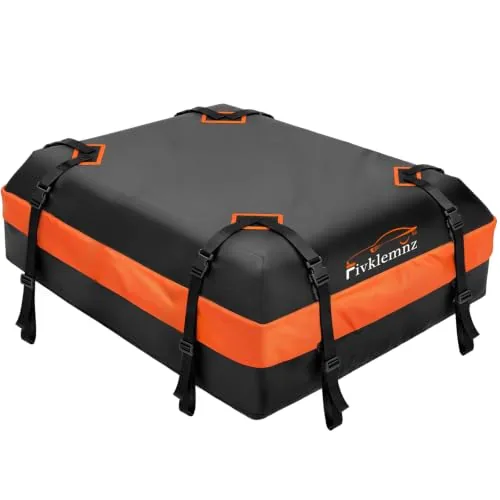 FIVKLEMNZ 15 Cu Ft Waterproof Soft Rooftop Cargo Bag