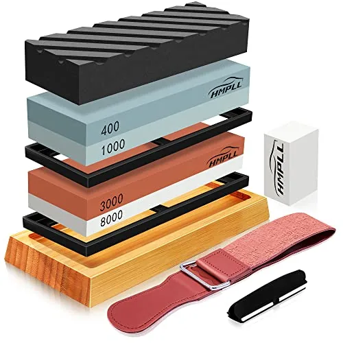 HMPLL 4-Side Whetstone Set 400/1000/3000/8000 Grit