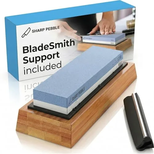 Sharp Pebble 1000/6000 Grit Whetstone with Angle Guide