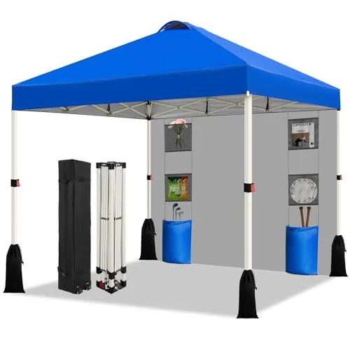 WEIZE 10x10 Pop-Up Canopy with 1-Button Setup