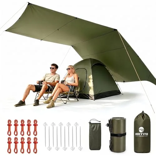 HOEYITO 17x10 FT Tarp PU6000mm Rain Fly