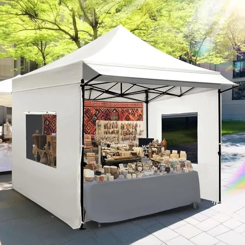 Quictent 10x10 Pop-Up Canopy with 3 Sidewalls