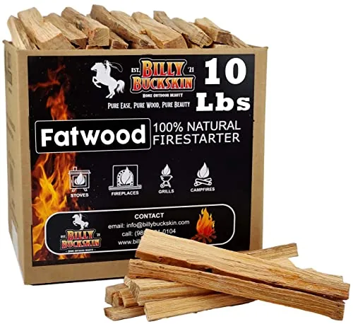 Billy Buckskin Fatwood Fire Starter Sticks 10lb Box