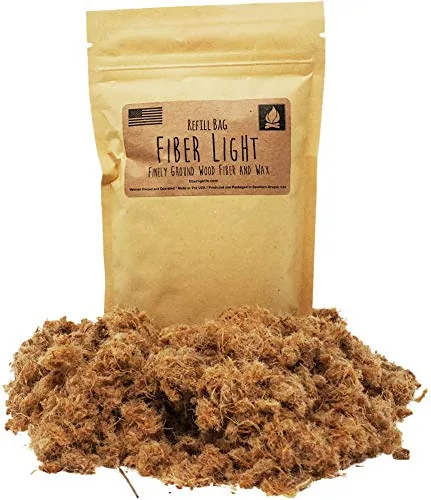 Fiber Light Natural Wood Fiber Tinder Refill Bag