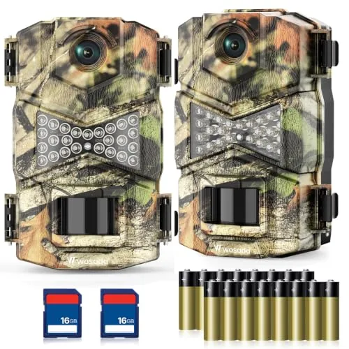 WOSODA 2-Pack Trail Camera 48MP 1080P Night Vision
