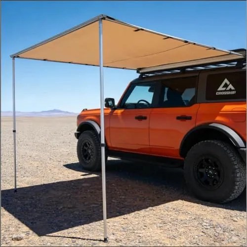 CROSSHIP 4.6x6.6 ft Roof Rack Pullout Car Awning